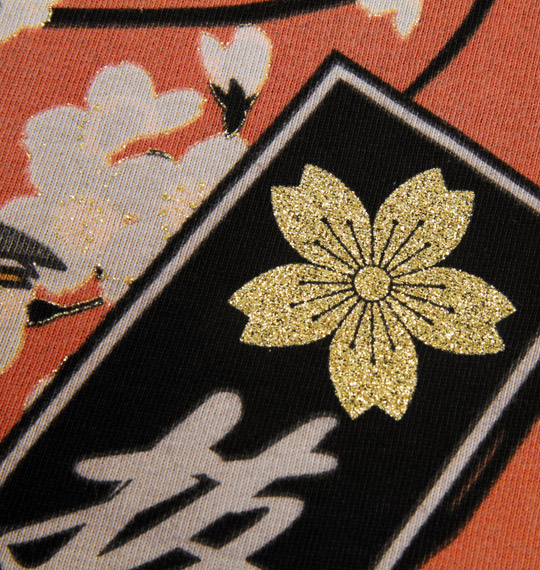 絡繰魂抜刀娘 月光桜Tシャツ(半袖) ブラック