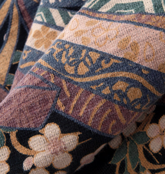 絡繰魂 鯉刺繍ポロシャツ(半袖) ブラック
