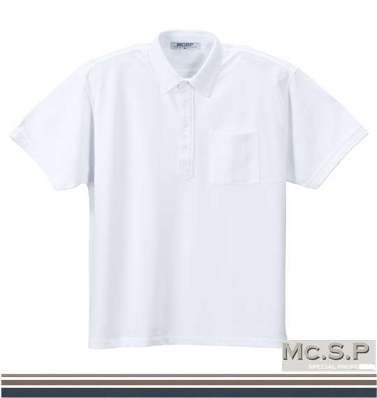 Mc.S.P B.D半袖ポロシャツ ホワイト