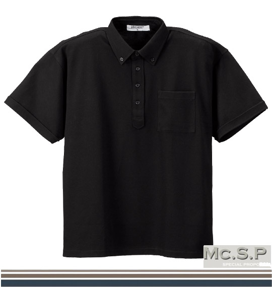 Mc.S.P B.D半袖ポロシャツ ブラック