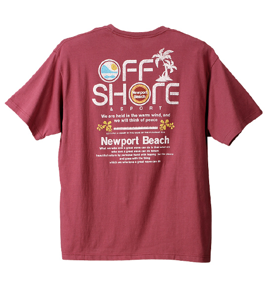 OFF SHORE Tシャツ(半袖) ワイン