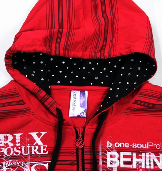 b-one-soul パーカー+Tシャツ(半袖) レッド×ホワイト