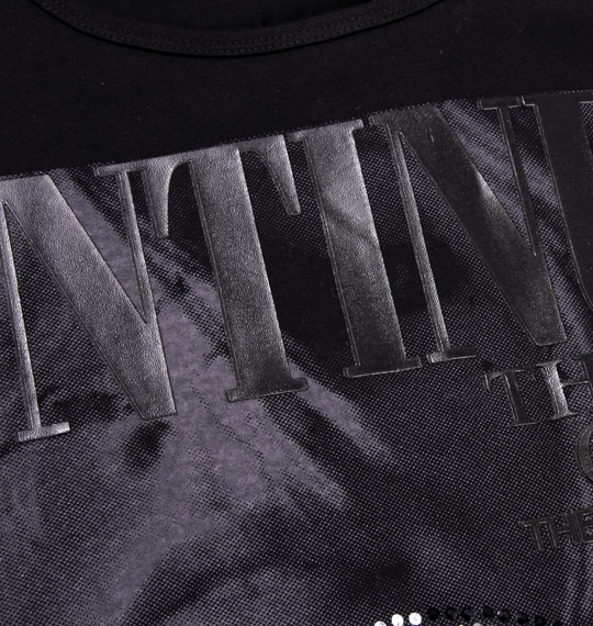 in the attic ガールズフォトTシャツ(半袖) ブラック