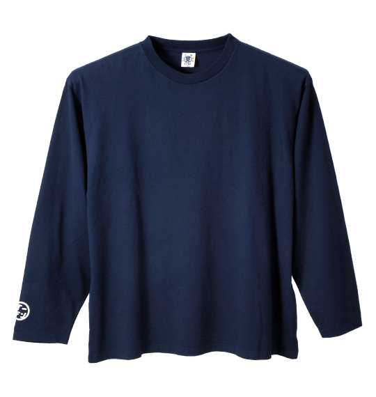 豊天 半袖Tシャツ+長袖Tシャツ オフホワイト×ネイビー