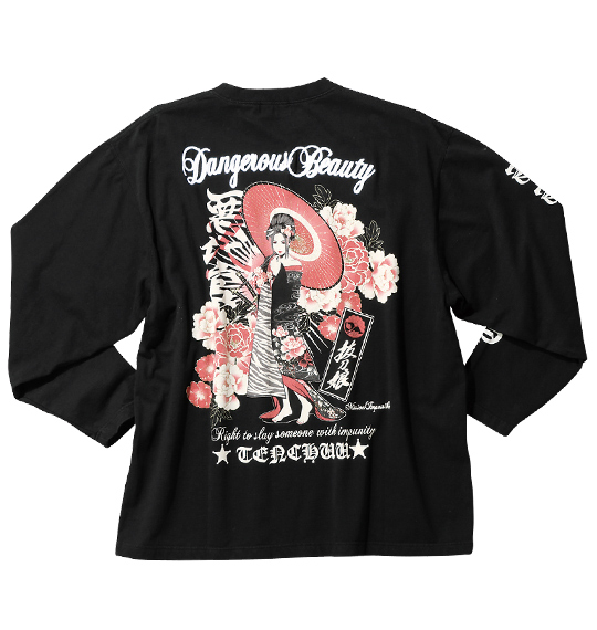 絡繰魂抜刀娘 穂乃花Tシャツ(長袖) ブラック