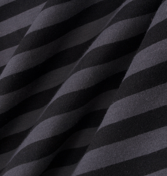 Mc.S.P ボーダー半袖Tシャツ チャコール×ブラック