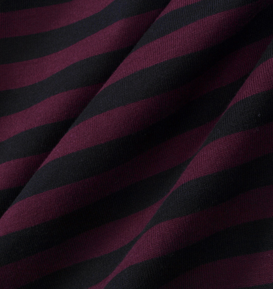 Mc.S.P ボーダー半袖Tシャツ ワイン×ブラック