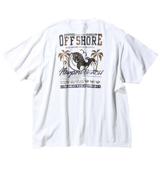OFF SHORE 半袖Tシャツ ホワイト