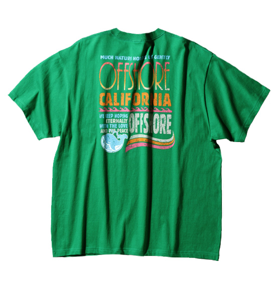 OFF SHORE 半袖Tシャツ グリーン