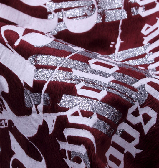 BEAUMERE ベロアパーカー+長袖VTシャツ バーガンディ×ホワイト