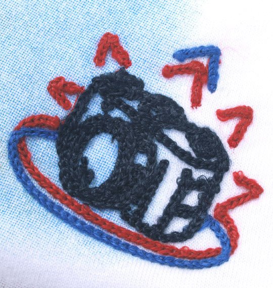 Free gate フォトプリント七分袖Tシャツ ホワイト