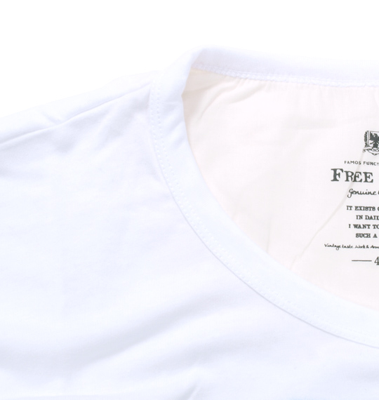 Free gate フォトプリント七分袖Tシャツ ホワイト