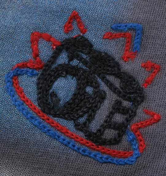 Free gate フォトプリント七分袖Tシャツ グレー