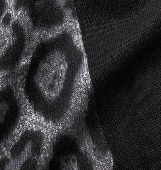 WILD LIFE 総柄切替カーディガン+半袖VTシャツ グレー系×ホワイト