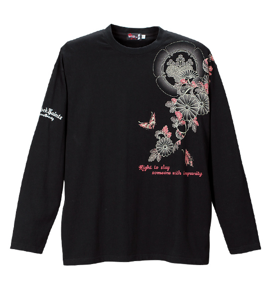 絡繰魂抜刀娘 長袖Tシャツ ブラック