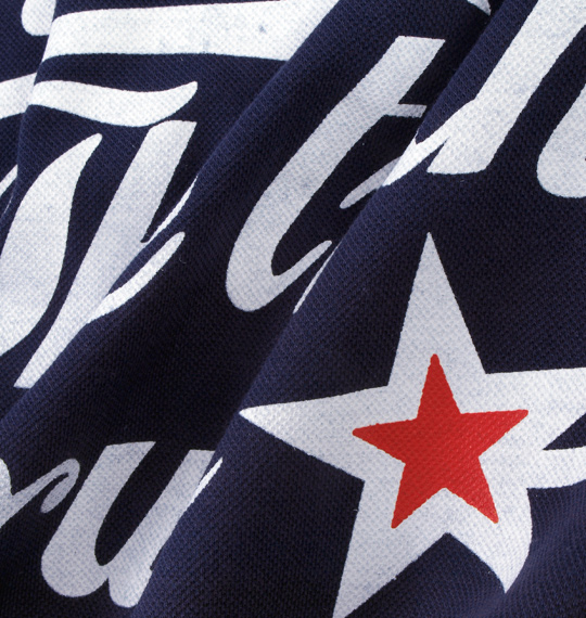 RIMASTER W衿半袖ポロシャツ ネイビー