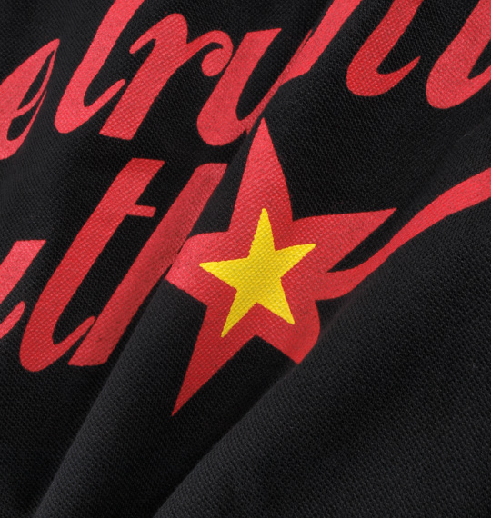 RIMASTER W衿半袖ポロシャツ ブラック