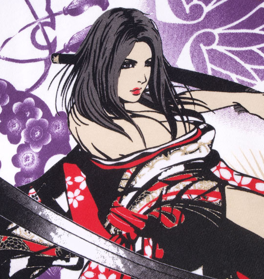 絡繰魂抜刀娘 Tシャツ半袖 ホワイト