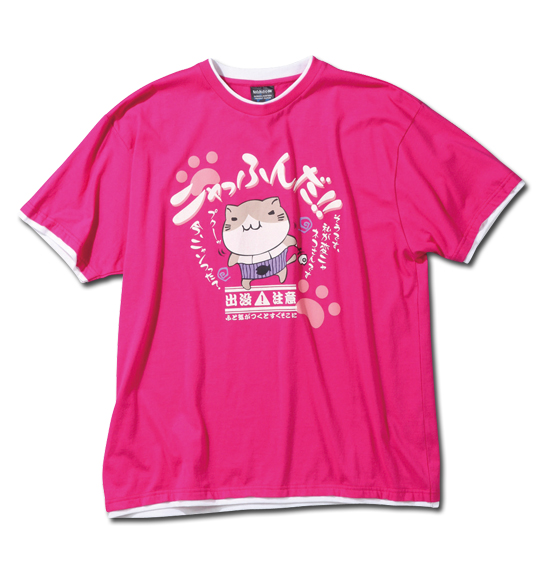 NECOBUCHI-SAN(ネコブチサン) 半袖Tシャツ ピンク