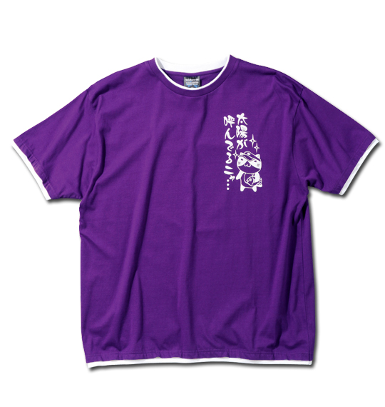 NECOBUCHI-SAN(ネコブチサン) 半袖Tシャツ パープル