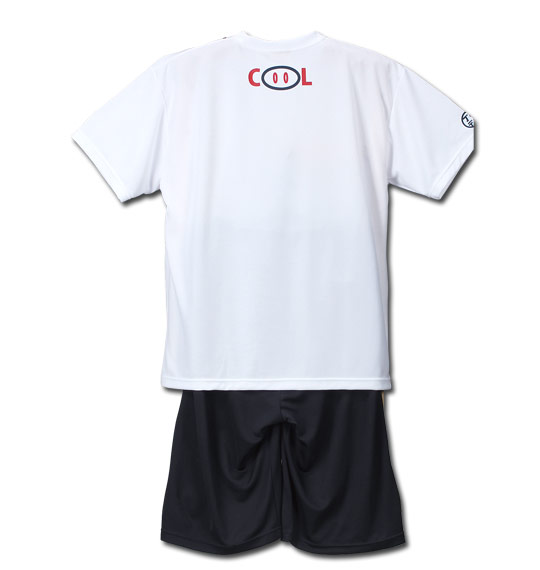豊天 半袖Tシャツ+ハーフパンツ ホワイト×ブラック