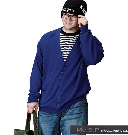 Mc.S.P ニットカーディガン ダークブルー