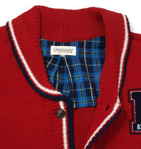 Greengates カウチンセーター レッド