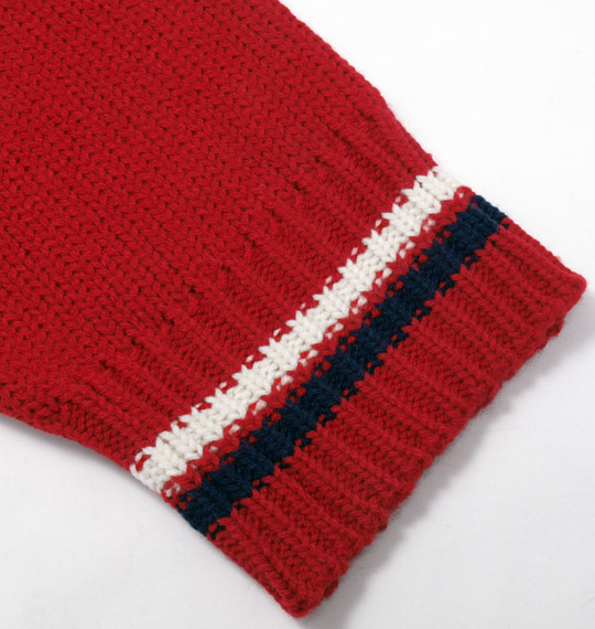 Greengates カウチンセーター レッド