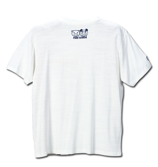 豊天 PERORIN美豚柄半袖Tシャツ オフホワイト