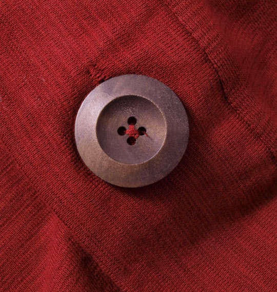 豊天 なごみカーディガン エンジ