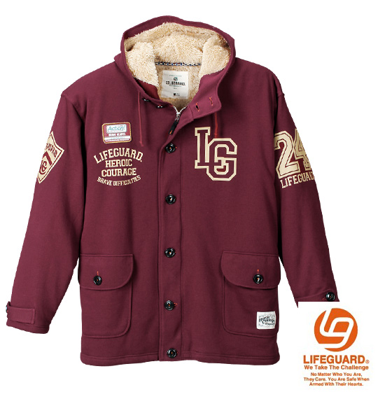 LIFE GUARD 裏ボアマウンテンパーカー ワイン