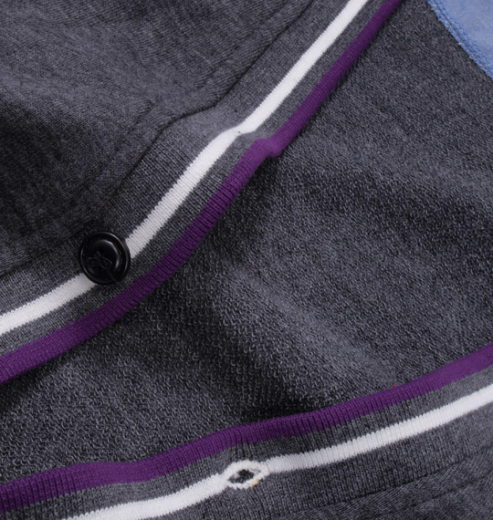 launching pad ミニ裏毛Vカーディガン チャコール杢