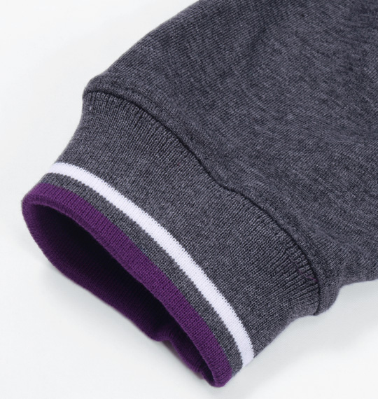 launching pad ミニ裏毛Vカーディガン チャコール杢