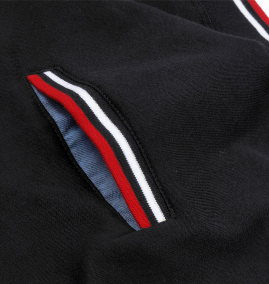 launching pad ミニ裏毛Vカーディガン ブラック