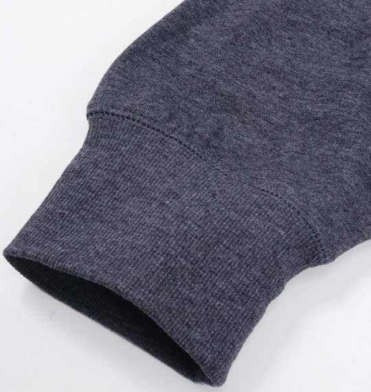 launching pad ミニ裏毛PU使いフルジップパーカー チャコール杢