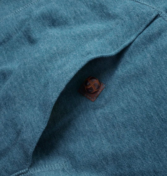 launching pad ミニ裏毛PU使いフルジップパーカー グリーン杢