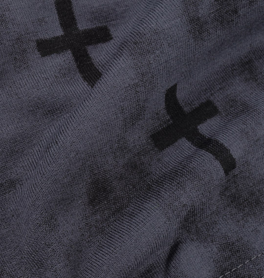 launching pad フェイクフードカーデ+長袖Tシャツ チャコール×ホワイト