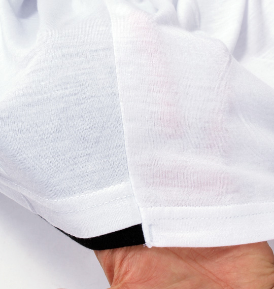 launching pad フェイクフードカーデ+長袖Tシャツ ライトブラウン×ホワイト