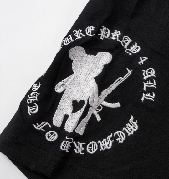 GLADIATE 刺繍半袖Tシャツ ブラック