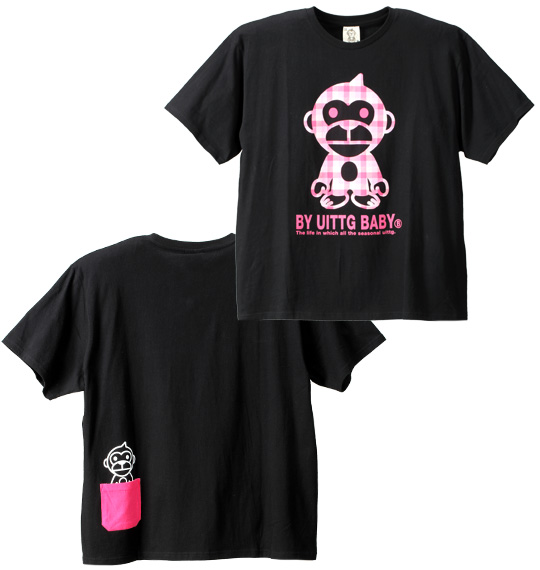 UITTG ポケット付半袖Tシャツ ブラック