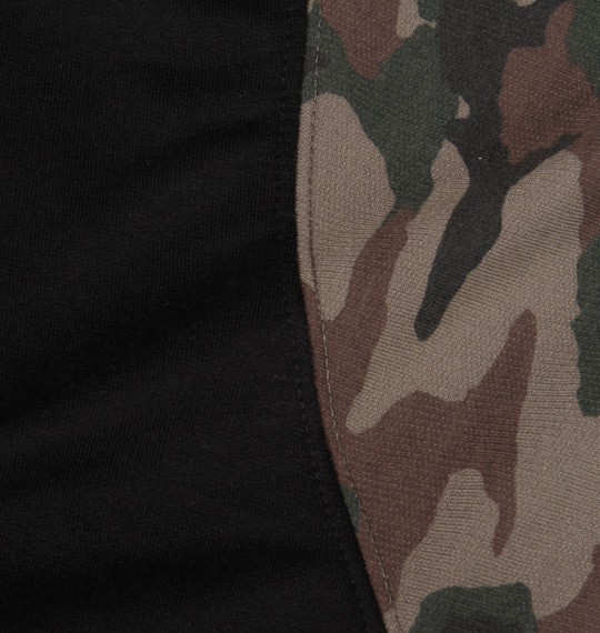 RIMASTER カモフラ柄使いプルパーカー ブラック