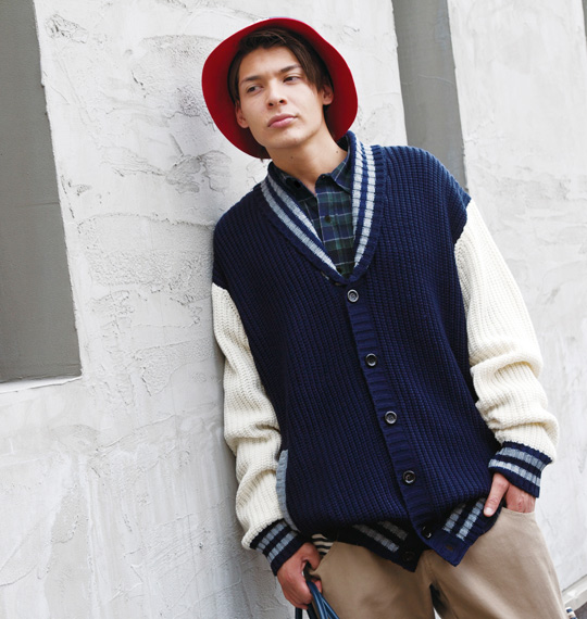 Free gate ニットスタジャン ネイビー