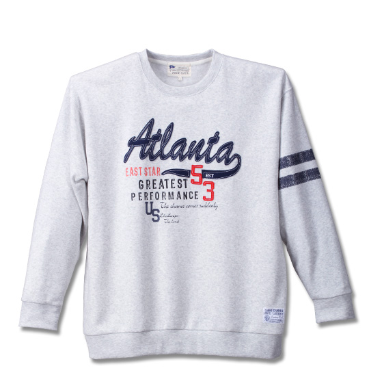 Free gate ライト起毛クルートレーナー ホワイト杢