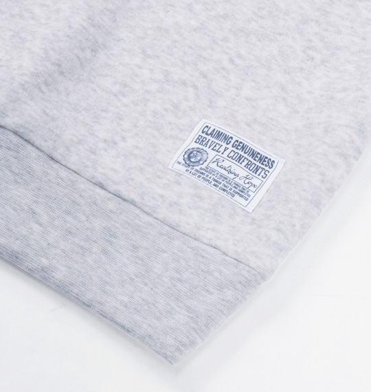 Free gate ライト起毛クルートレーナー ホワイト杢