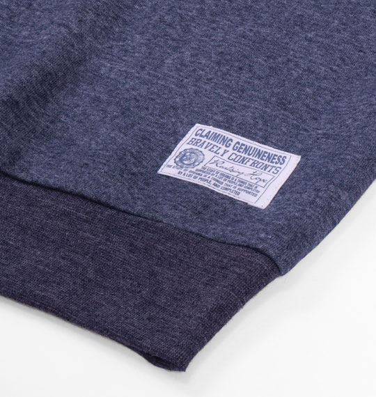 Free gate ライト起毛クルートレーナー ネイビー杢