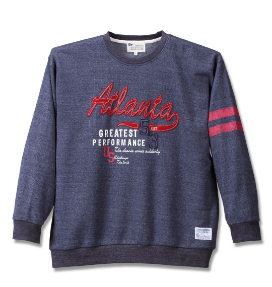 Free gate ライト起毛クルートレーナー ネイビー杢