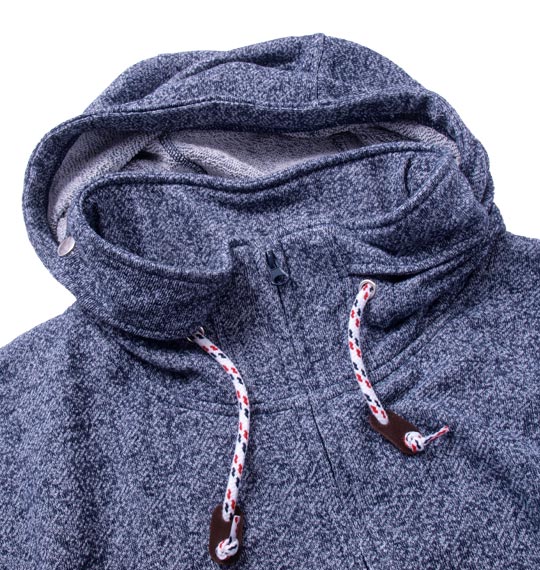 COLLINS カラー杢スタンドジャケット ネイビー杢