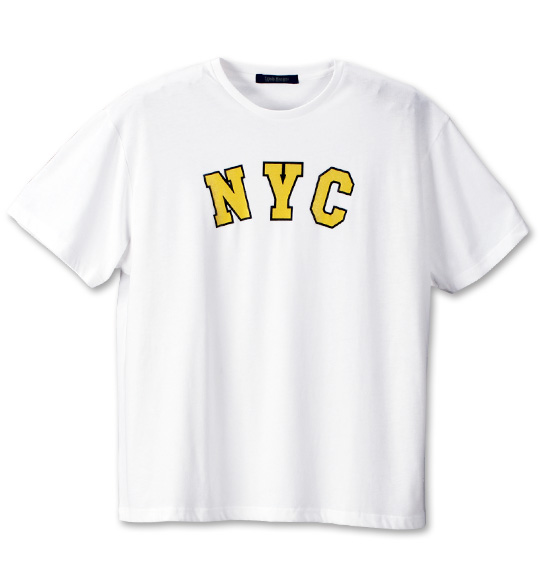 Timely Warning ロゴ半袖Tシャツ+カーデガン ホワイト×ネイビー