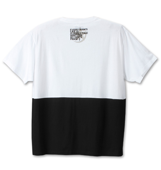 RIMASTER バイカラー半袖Tシャツ ホワイト×ブラック