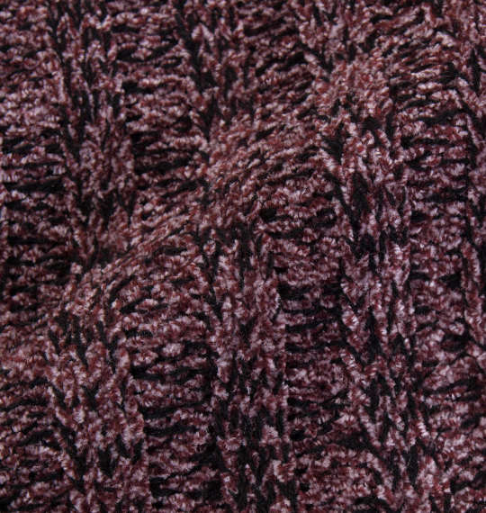 COLLINS モールスタンド衿フルジップセーター ワイン杢